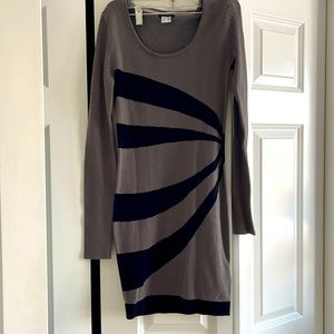 Gray and black Venus sweater dress